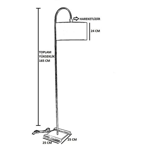 8584-1 Black Floor Lamp slika 3