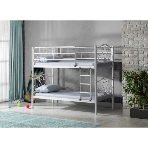 R50 - White, (90 x 190) White Bunk Bed slika 1