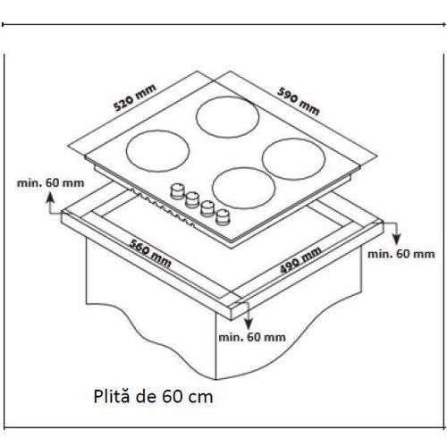 Heinner ugradbena plinska ploča HBH-S584I-IX slika 3