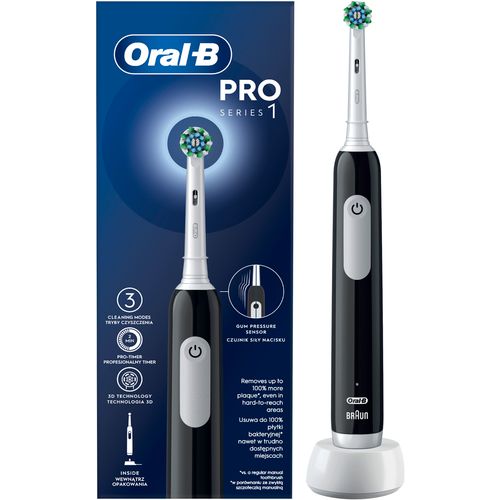 Oral-B električna četkica PRO SERIES1 BLACK CROSS ACTION slika 1