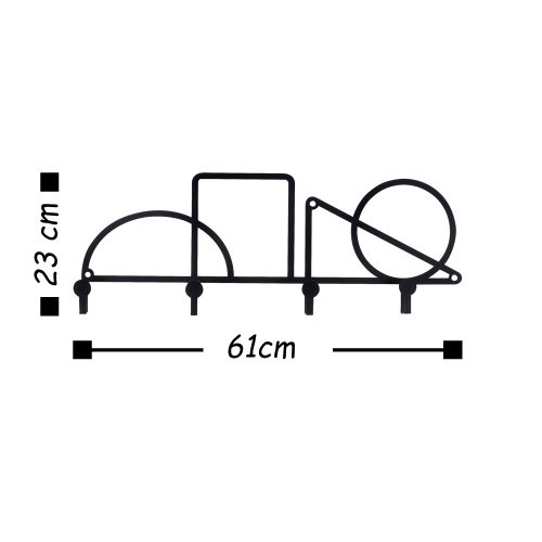 Wallity Metalna zidna kuka, Geometric 2 slika 3