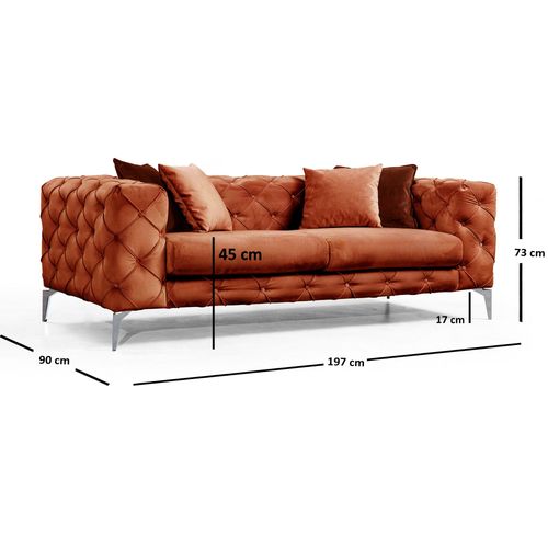 Atelier Del Sofa Dvosjed, naranča, Como - Orange slika 4