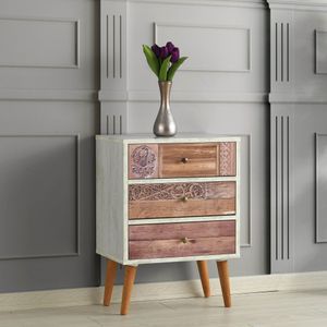 Liza White Walnut Komoda