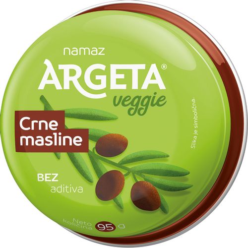 Argeta veggie Povrtni namaz Crne masline 95 g slika 1