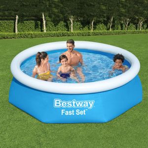 Bestway Bazen sa zračnim prstenom i filter pumpom 57450, 244x61 cm