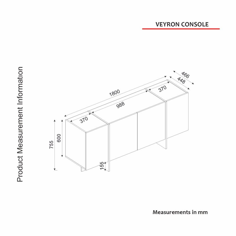 Veyron Set 2 Crno-Zlatni Set Namještaja za Dnevni Boravak slika 16