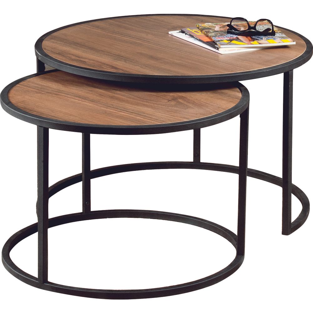 Nesting table Tambur, boje: Orah, Crna (2 komada) slika 3