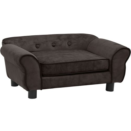 Sofa za pse smeđa 72 x 45 x 30 cm plišana slika 20