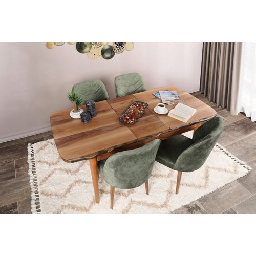 Hanah Home Dallas 558 V4  Walnut
Dark Green Chair Set (4 Pieces) slika 3