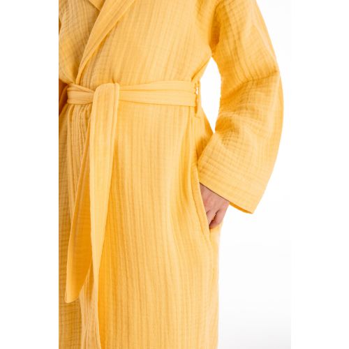 Muslin - Yellow Yellow Kid's Bathrobe slika 4