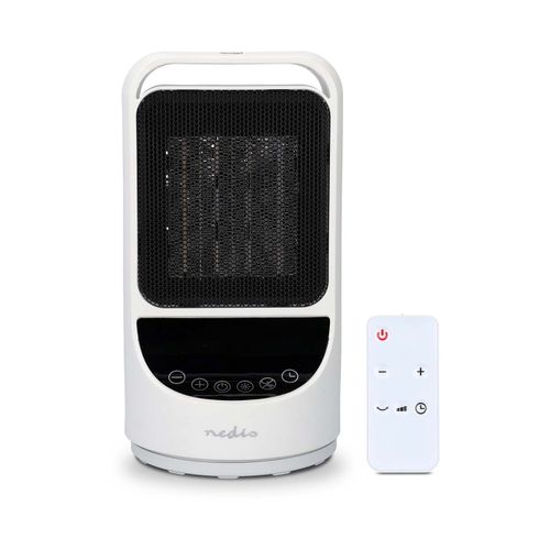 Grijalica NEDIS HTFA22WTW, Wi-Fi, 800/1500W, 2 postavke grijanja, oscilacija, zaslon, 10 - 49 °C, Android/IOS, bijela slika 1