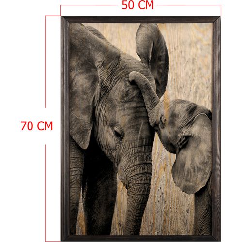 Wallity Drvena uokvirena slika, Elephant Baby XL slika 3
