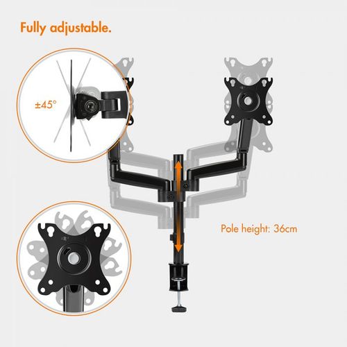 VonHaus dvostruki nosač za monitore do 32" dijagonale, plinski mehanizam slika 6