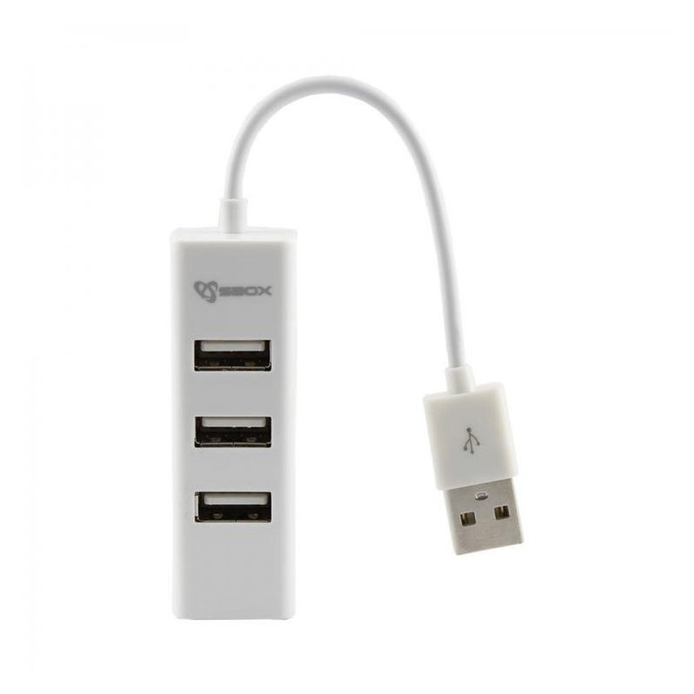 SBOX USB hub H-204 - USB-2.0 / 4 Port, bijeli slika 2