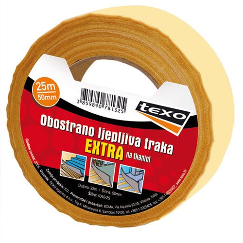 Obostrano ljepljiva traka na tekstilu 50mm/25m - 4040-25 slika 1