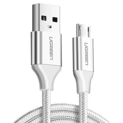 Kabel UGREEN, Micro USB (M) na USB 2.0 A (M), srebrni, 1.5m slika 1