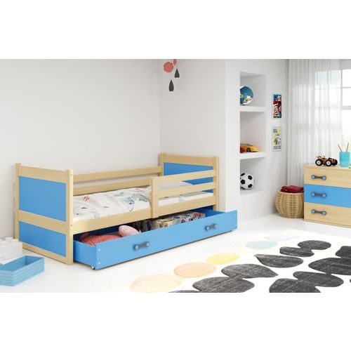 Drveni dječji krevet Rico - bukva - plavi - 200*90cm slika 1