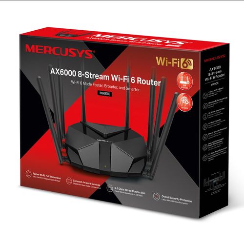 Mercusys MR90X , xv1, AX6000 8-Stream Wi-Fi 6 Router slika 3