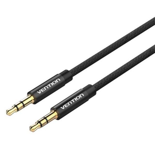 Vention Fabric Braided 3.5mm Male to Male Audio Cable 1m, Black slika 1