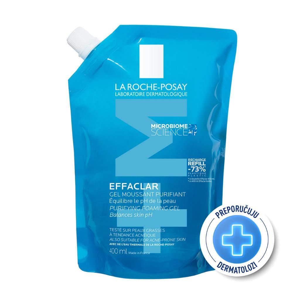 LA ROCHE-POSAY EFFACLAR GEL ZA ČIŠĆENJE LICA 400ML REFILL slika 1