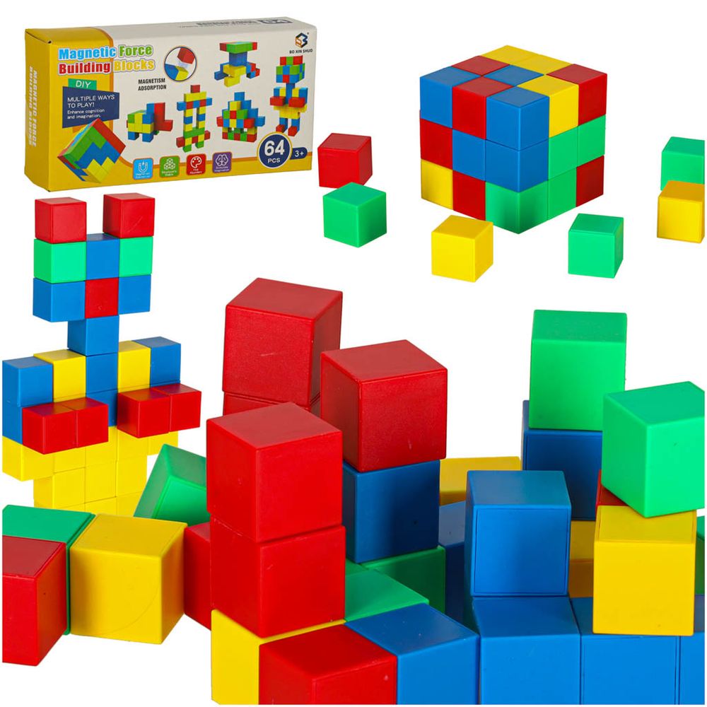 Edukativne magnetne kocke 64 el. slika 1