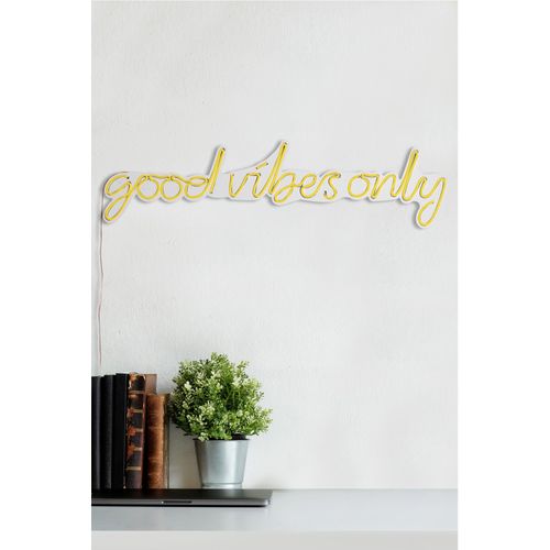 Wallity Good Vibes Only - Žuti dekorativni plastični LED osvetljaj slika 4