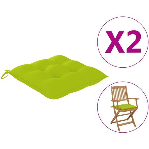 Jastuci za stolice 2 kom jarko zeleni 40 x 40 x 7 cm od tkanine slika 18