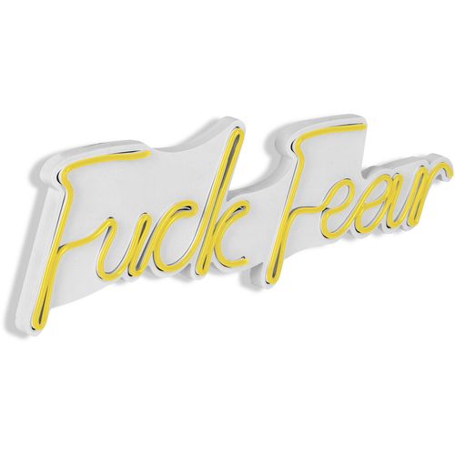 Wallity Ukrasna plastična LED rasvjeta, Fuck Fear - Yellow slika 6