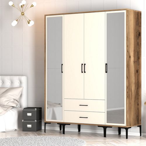 Kumsal RTR - Walnut, Cream Walnut
Cream Wardrobe slika 3