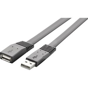 Renkforce USB kabel USB 2.0 USB-A utikač, USB-A utičnica 2.00 m crna visokofleksibilan RF-4096134