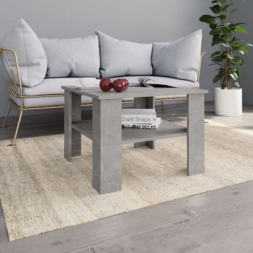 Stolić za kavu siva boja betona 60 x 60 x 42 cm od iverice slika 20