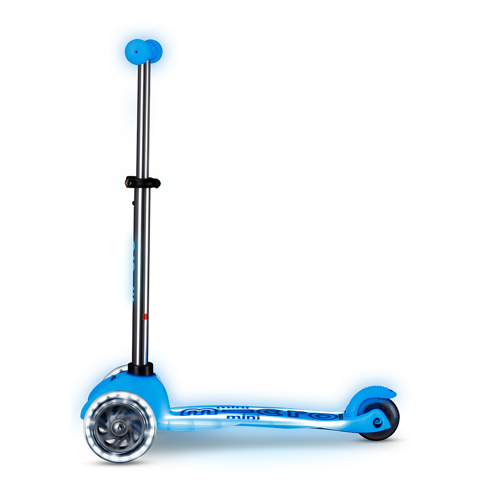 Micro Romobil Mini Deluxe Glow LED Plus, Artic Blue slika 2