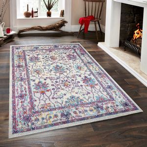 TANKI Tepih Vintage 7658  WhiteLilac Carpet (200 x 290)