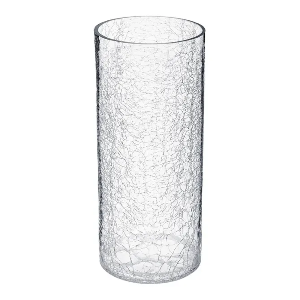 Atmosphera vaza crackled 13x30cm staklo prozirna slika 1