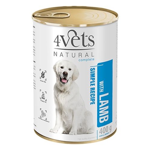 4Vets Natural Complete Dog Jagnjetina 400g slika 1