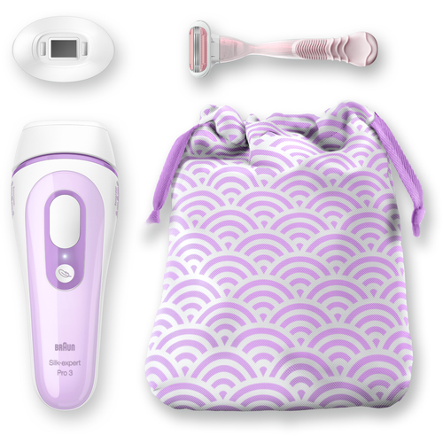 Braun IPL Silk-ekspert Pro 3 PL3132 Fotoepilator koji uključuje 3 nastavka: preciznu glavu, brijač Venus i torbicu, 300.000 impulsa slika 5