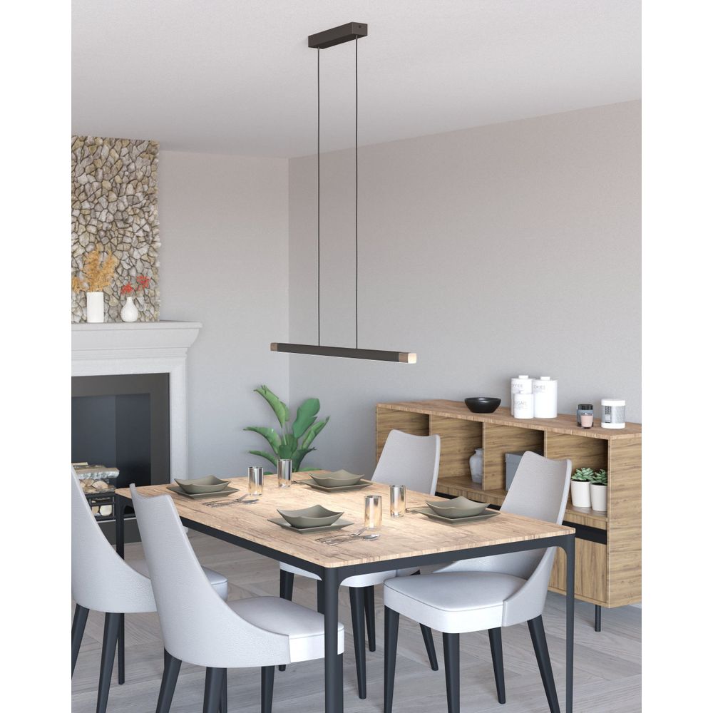 Eglo visilica/1, LED, 18W, dimabilna, drvo/sivo bijela "Lisciana" slika 2