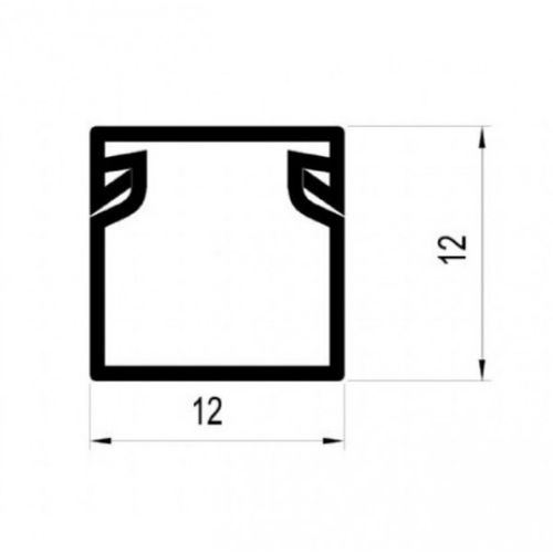 Kanalica ME-12x12mm 2m kablovski kanal PVC slika 2