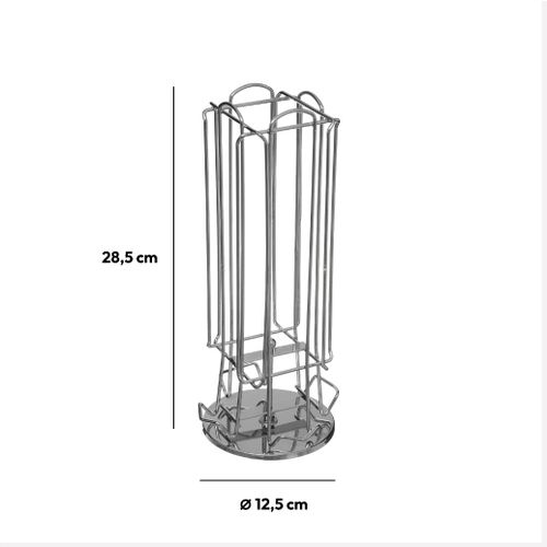 FIVE DRŽAČ ESPRESO KAPSULA ROTIRAJUĆI 20/1 12,5X28,5CM METAL HROM 151187 slika 5