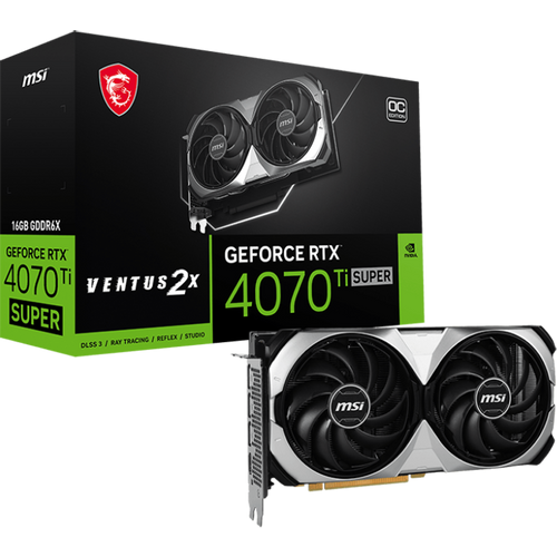 MSI Video Card NVIDIA GeForce RTX 4070 Ti SUPER VENTUS 2X 16G OC slika 1