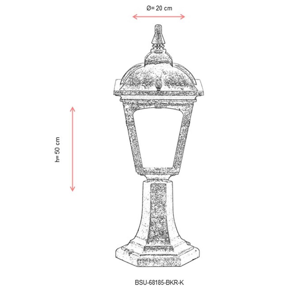 BSU-68185-BKR-K Smeđa Spoljašnja Zidna Lampa slika 3