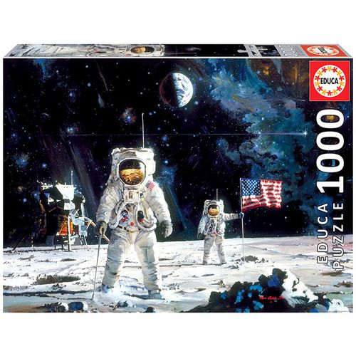 First Men on The Moon Robert McCall puzzle 1000pcs slika 2