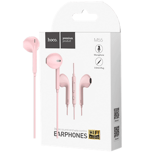 hoco. Slušalice sa mikrofonom, 3.5 mm, dužina kabela 1.2 met, pink - M55 Memory sound Pink
