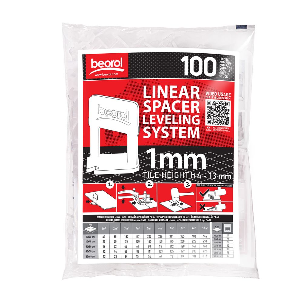 Nivelatori spone 1mm 100 kom slika 6