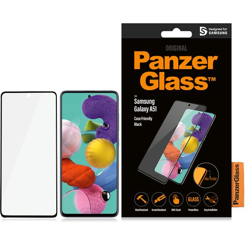 Panzerglass zaštitno staklo za Samsung Galaxy A51 case friendly black slika 1