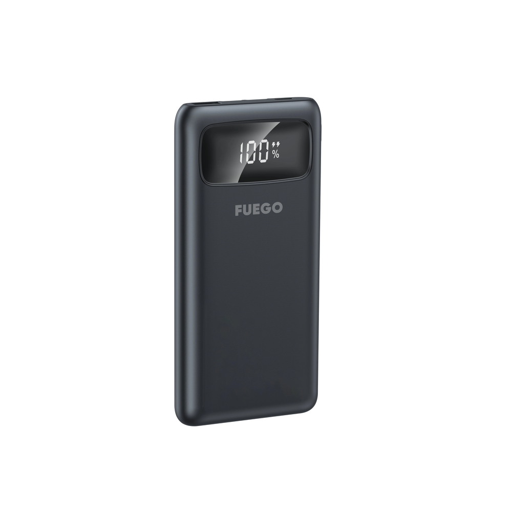 Fuego Power Bank Super Charge sa više kablova FG168K  (10000mAh), crni slika 1