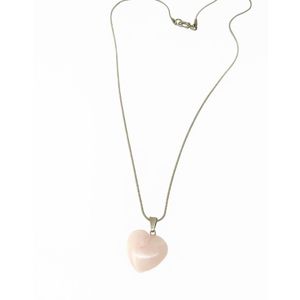 Poludrago kamenje Ogrlica Heart - Rose Quartz