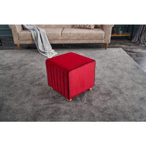 Atelier Del Sofa Tabure, Crvena, Mona Puf - Red slika 2