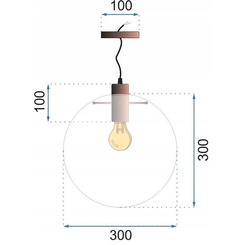 TOOLIGHT Staklena stropna svjetiljka Lassi 30 cm Rose Gold slika 14