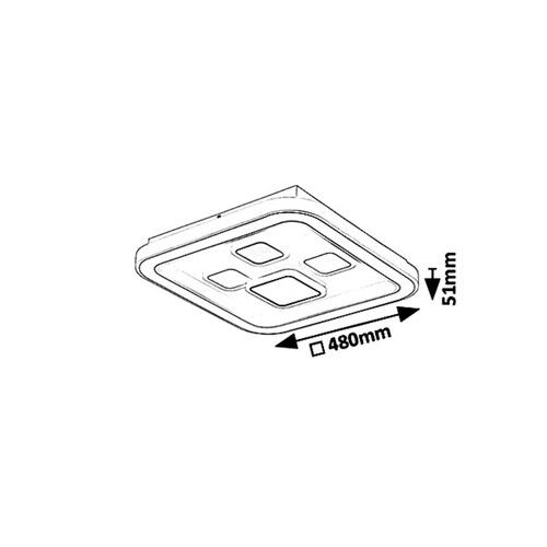 Rabalux Hollis plafonjera LED 40W slika 8